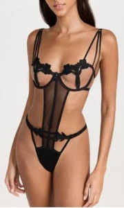 Bluebella 299753 Continuity Collection Nova Damen-Tanga-Body mit Bügel, schwarz, 30B - Bild 1 von 3