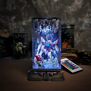 Gundam custom night lamp, gundam figures, gundam epoxy resin, resin art, lamp - Picture 1 of 11