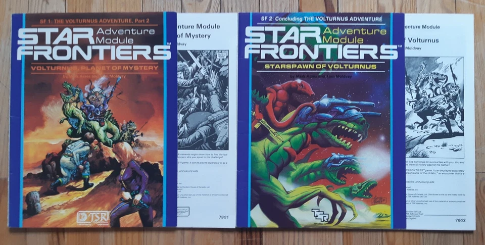 Jdr STAR FRONTIERS de TSR Inc - Lot de 2 suppléments SF1 et SF2 (en VO) - Photo 1/1