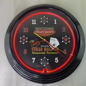ROYAL BAY CASINO Poker Chips Texas Hold’Em Tournament NEON CLOCK - Picture 1 of 6