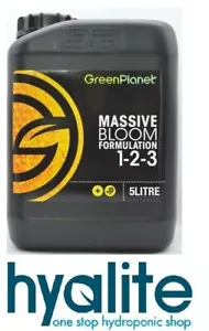 Green Planet Massive 5L Hydroponic Additive GP3 Nutrient Bloom Micro Grow - Picture 1 of 6