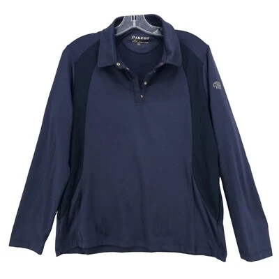 Polo PIKEUR Ecuestre "Rachel" Azul Oscuro Tono Dorado Elastizado a Presión Talla 46 Foto 1 de 4