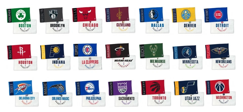 NBA Assorted Teams Polyester Front Cotton Back 2-Sided On-Court Towel NEW - Image 1 of 1