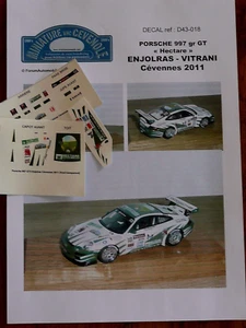 DECAL 1:43 - PORSCHE 911 GT+ - RADZIERBLENDEN - RALLYE DES CEVENNES 2011 (no IXO) - Bild 1 von 1