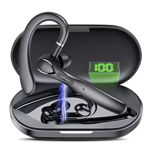 2025 New Bluetooth Headset V5.3, 100H Talk Handsfree Wireless Headset with Dual - Picture 1 of 12