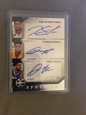 2015/16 Panini Limited Karl Anthony Towns/Okafor/ DeAngelo Russell 10/25 Auto RC