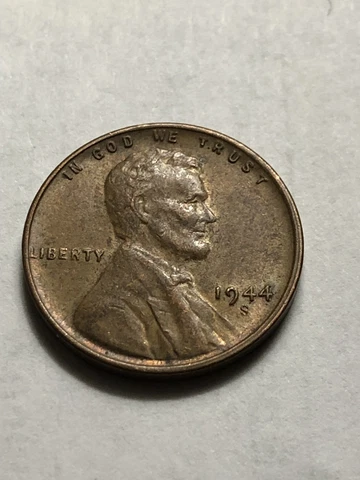 1944 S Lincoln Wheat Penny Cent Coin - San Francisco Mint Lot F16 Cover