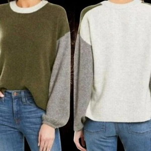Suéter Madewell Payton más acogedor hilo bloques de colores mezcla de alpaca para mujer pequeño ~ $98 - Imagen 1 de 7