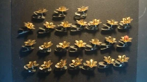 (24) Vintage - Antique - Christmas Tree Metal Candle Holder Light - Flower Pedal - Picture 1 of 6