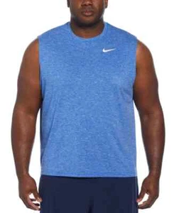 Nike Swim Men's Plus Size Heather Sleeveless Hydroguard Game Royal - Picture 1 of 3