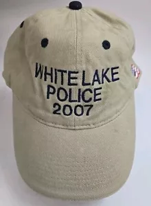 White Lake Police Michigan 2007 Hat Cap Tan Adjustable - Picture 1 of 6