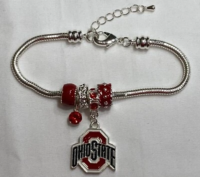 New Ohio State Buckeyes Women's Betsy 5-Charm Logo Bracelet, NCAA - Image 1 of 4