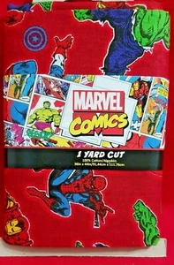 Marvel Comics Marvel Fury 1 yarda 36"" x 44"" corte de tela 100 % algodón *Nuevo* - Imagen 1 de 4