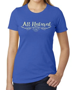 Camisa Mujer Todo Natural con Flor, Camisetas Naturaleza Mujer Camisetas Gráficas - Imagen 1 de 8
