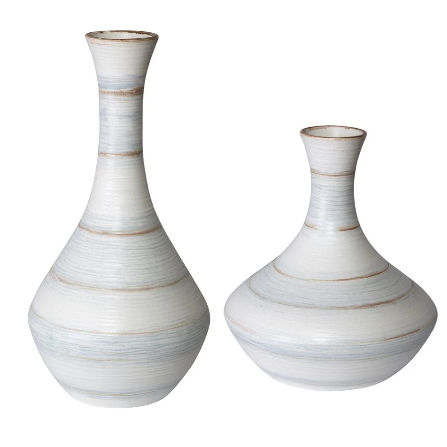 Uttermost Potter Fluted Striped Vases, Set of 2 - 17964 - Image 1 of 1