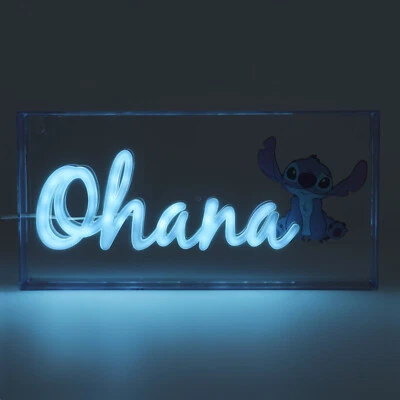 PALADONE LED Neon Lampe - Disney: Lilo & Stitch - Ohana (Neuware)