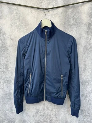 Chaqueta Orlebar Marrón Maddox Nylon Bombardero Azul Marino Para Mujer Talla Pequeña Foto 1 de 4