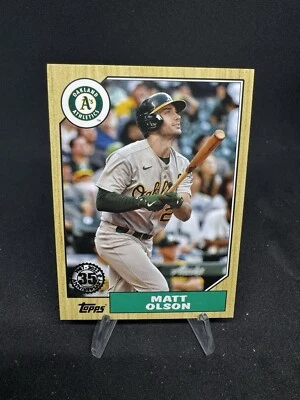 2022 Topps Series 1 - 1987 Topps Baseball 35th Anniversary #T87-25 Matt Olson - Image 1 of 2