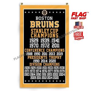 Boston Bruins 3x5 ft Banner Flag Premium NHL Hockey Stanley FREE Shipping