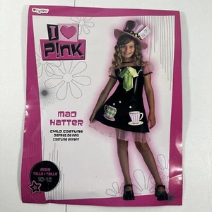 Mad Hatter Alice Wonderland Disguise Halloween Child Costume Girls size 10-12 - Picture 1 of 10