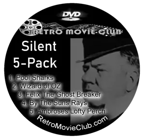 Silent Movie 5 Pack Pool Sharks Wizard of OZ Felix the Ghost and more... - Picture 1 of 2