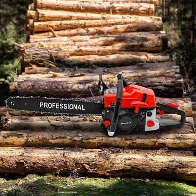 2-Stroke Gasoline Chainsaw 62 CC 20" Bar Power Engine Wood Cutting Gas Chain Saw - Image 1 of 4