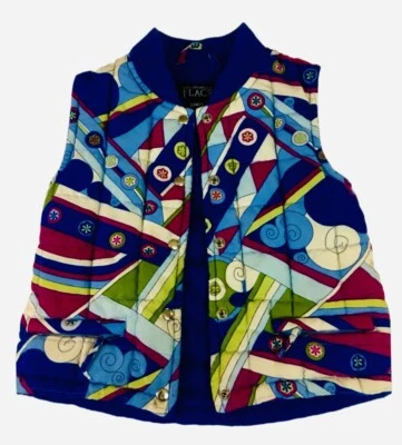 The Children's Place Toddlers Puffer Vest Sz-24 Months Geometric Print VTG 80’s - Image 1 of 4