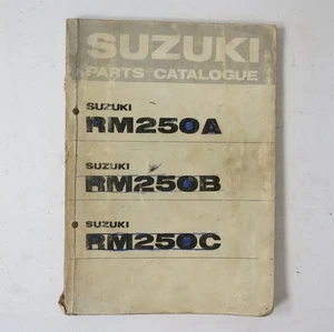 Suzuki RM250 A,B,C 1977 Factory Motorcycle Parts Catalogue Catalog Damaged - Picture 1 of 4