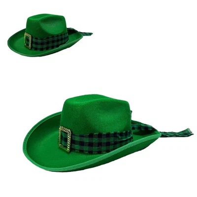 1 pieza Sombreros de vaquero occidentales unisex sombrero de ala enrollable con hebilla dorada con cuerda de cordón Foto 1 de 4