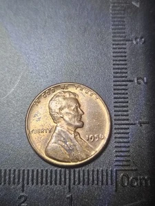 1956 Wheat Penny. No mint Mark. L on Rim. - Picture 1 of 3