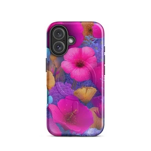 Glossy Bright Floral MagSafe® Tough Case for iPhone® - Picture 1 of 13