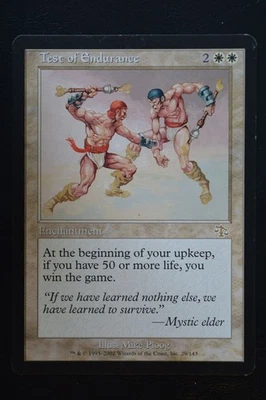 Magic The Gathering MTG TEST OF ENDURANCE Judgment LP Lightly Played - Image 1 of 2