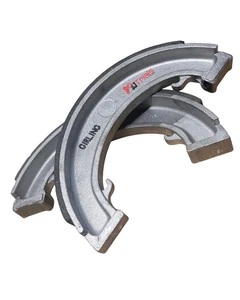 GIRLING BSA ROCKET 3 TRIUMPH 3TA 5TA T90 T100 T120 T150 FRONT REAR BRAKE SHOES - Picture 1 of 7