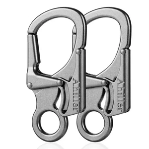 Carabiner Clip, Double Anti-Misopening Locking Design, 3" Zinc Alloy Heavy Ke... - Picture 1 of 6