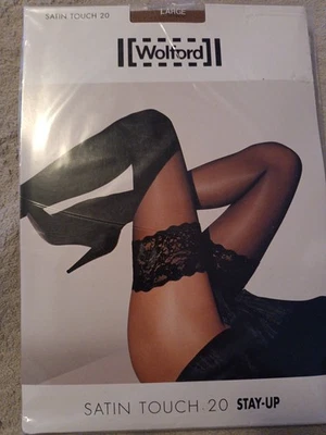 Wolford Satin Touch 20 Stay Up Caramelo L Foto 1 de 4