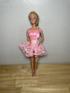 Vintage 1995 My First Tea Party Barbie Puppe mit rosa buntem Kleid blaue Augen! - Bild 1 von 9