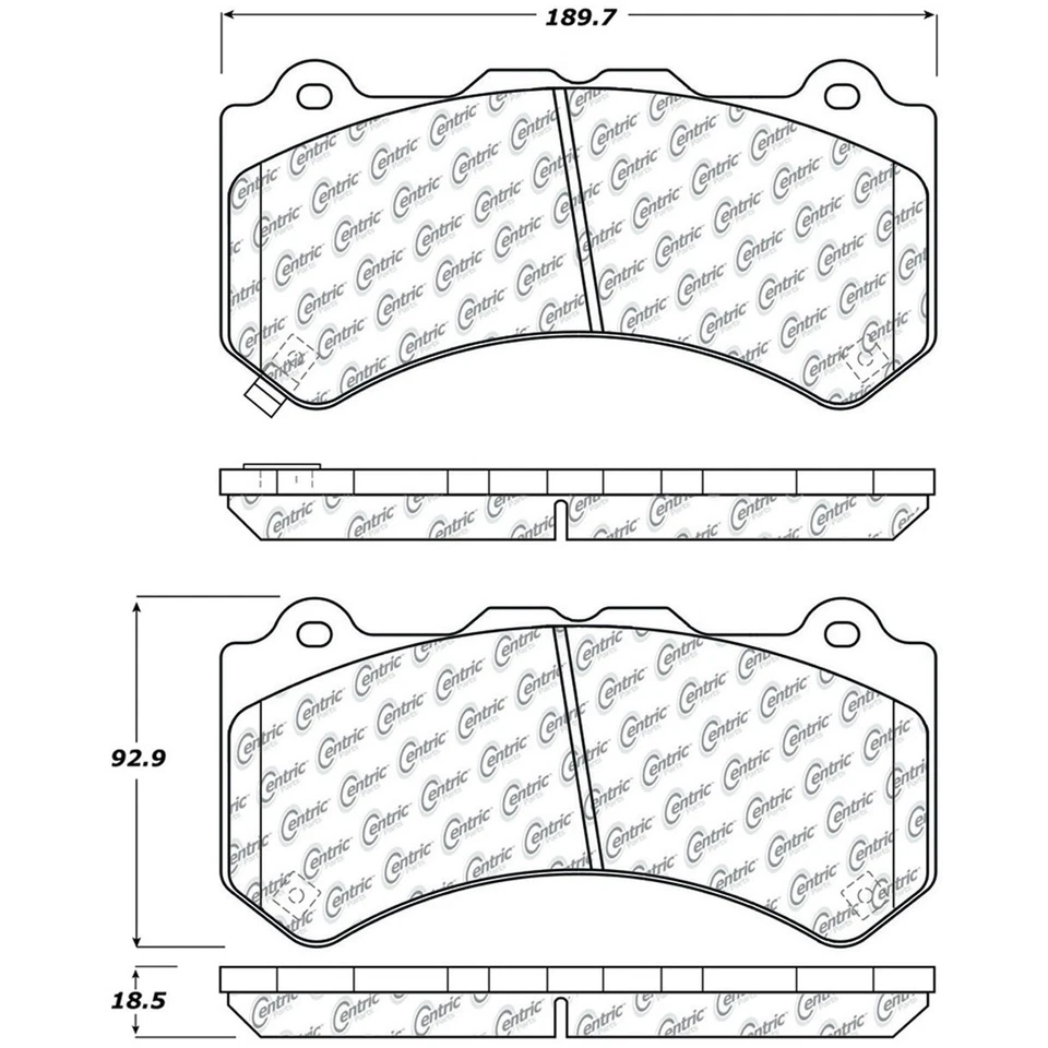 StopTech 104-13820 PosiQuiet Semi Met Pads 2009-2015 for Nissan GT-R - Image 1 of 3