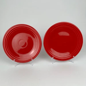 2er Set Fiesta Geschirr rot 9" Mittagessen/Mittagessen Teller HLC Fiestaware USA - Bild 1 von 18