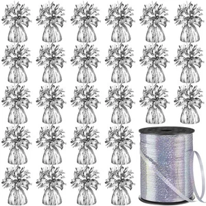 Yunsailing 22 Pcs Balloon Weights Metallic Anchor Balloon Holder (Silver) - Picture 1 of 6
