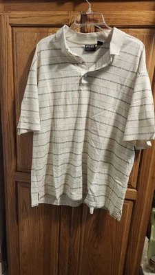 Camisa Polo PING Mercerizada Para Hombre XL Rayas Algodón Golf Deporte Foto 1 de 4