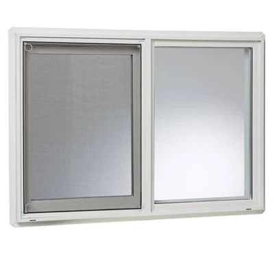 32.25 In. X 22.25 In. White Left-Hand Double-Pane Insulated Glass Vinyl Sliding - Image 1 of 4