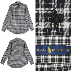 Polo Ralph Lauren Hemd Oxford Herren Größe M schwarz kariert Button Down LS - Bild 1 von 10