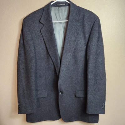 Botany 500 Vintage Mens Charcoal Gray 100% Camel Hair 2 Button Sport Coat-Sz 44L - Image 1 of 4