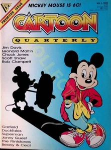  Cartoon Quarterly Magazine No. 1 1988 Premiere Issue Mickey Mouse 60th - Picture 1 of 2