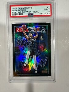 2019 PANINI NBA HOOPS LUKA DONCIC GET OUT THE WAY HOLO 2ND YR CARD#1 PSA 9 MINT