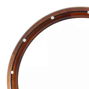 14" Wood Mahogany Replacement Half Wrap for Forever Sharp Steering Wheels - Foto 1 di 1