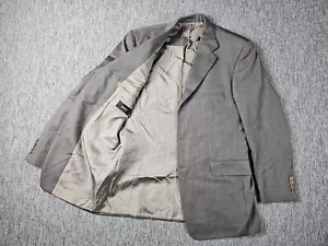 Hugo Boss Angelico Parma Blazer Super 100 Men Size 48 Virgin Wool Gray Jacket - Picture 1 of 20