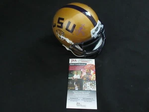 ED ORGERON SIGNED LSU TIGERS GOLD MINI HELMET w/"Geaux Tigers!" JSA COA PROOF - Picture 1 of 6