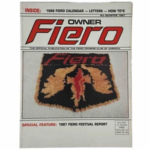 Fiero Owner Magazine Fiero Owner's Club of America Boletín 4to Trimestre 1987 - Imagen 1 de 9