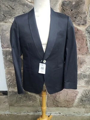 НОВЫЙ С ЯРЛЫКАМИ GANT КОЛЛЕКЦИИ ВЕЧЕРНЯЯ КУРТКА BLAZER 100% ХЛОПОК ЧЕРНЫЙ ЦВЕТ $595 SZ 38 - Изображение 1 из 4